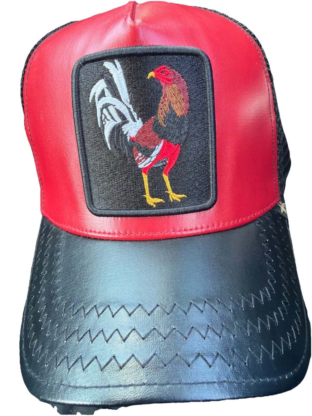 Rooster Trucker Baseball Hat, Gold Star Brand In Great Condition